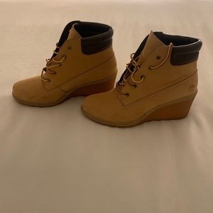 heeled timberland booties